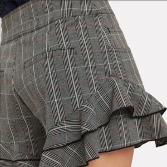 Derek Lam 10 Crosby Plaid Ruffled Short - Picture 4 of 7